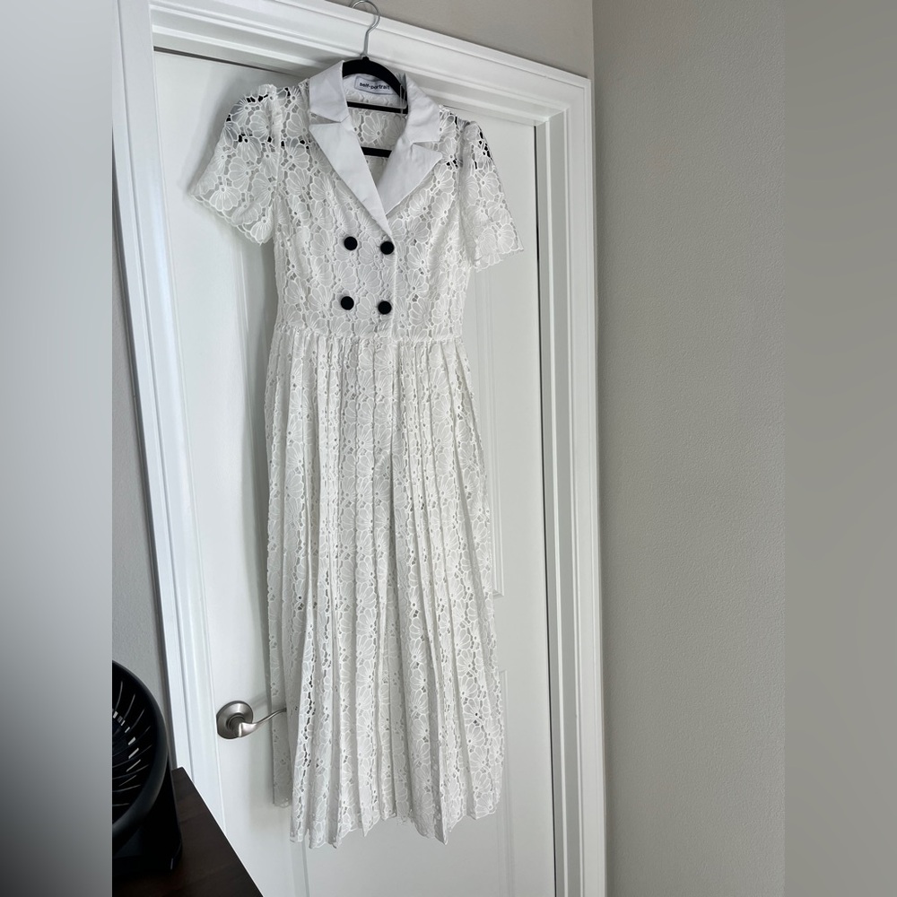 Self Portrait lace pleated dress